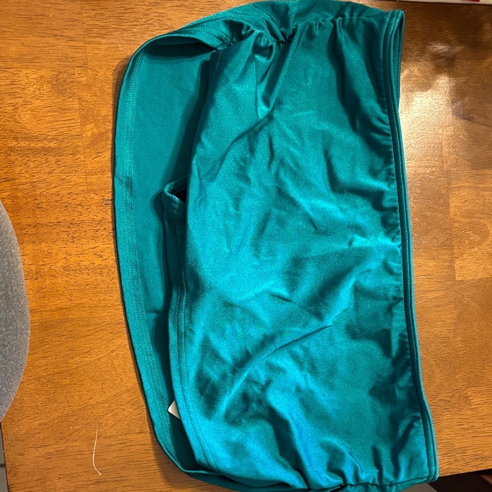 Teal skirted bikini bottoms